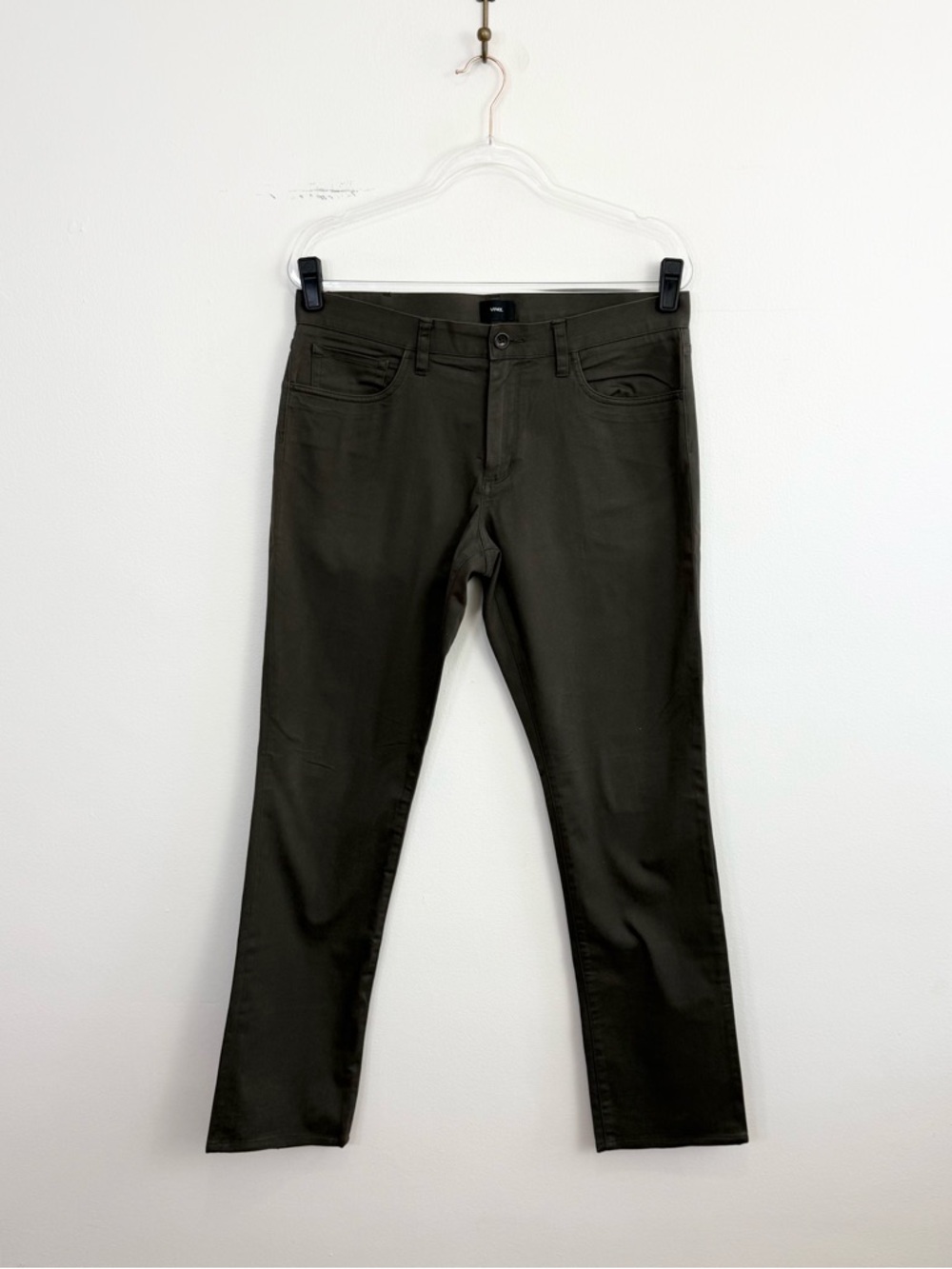 Vince Men’s Olive Green Stretch Chino Pants Straight Leg Size 32